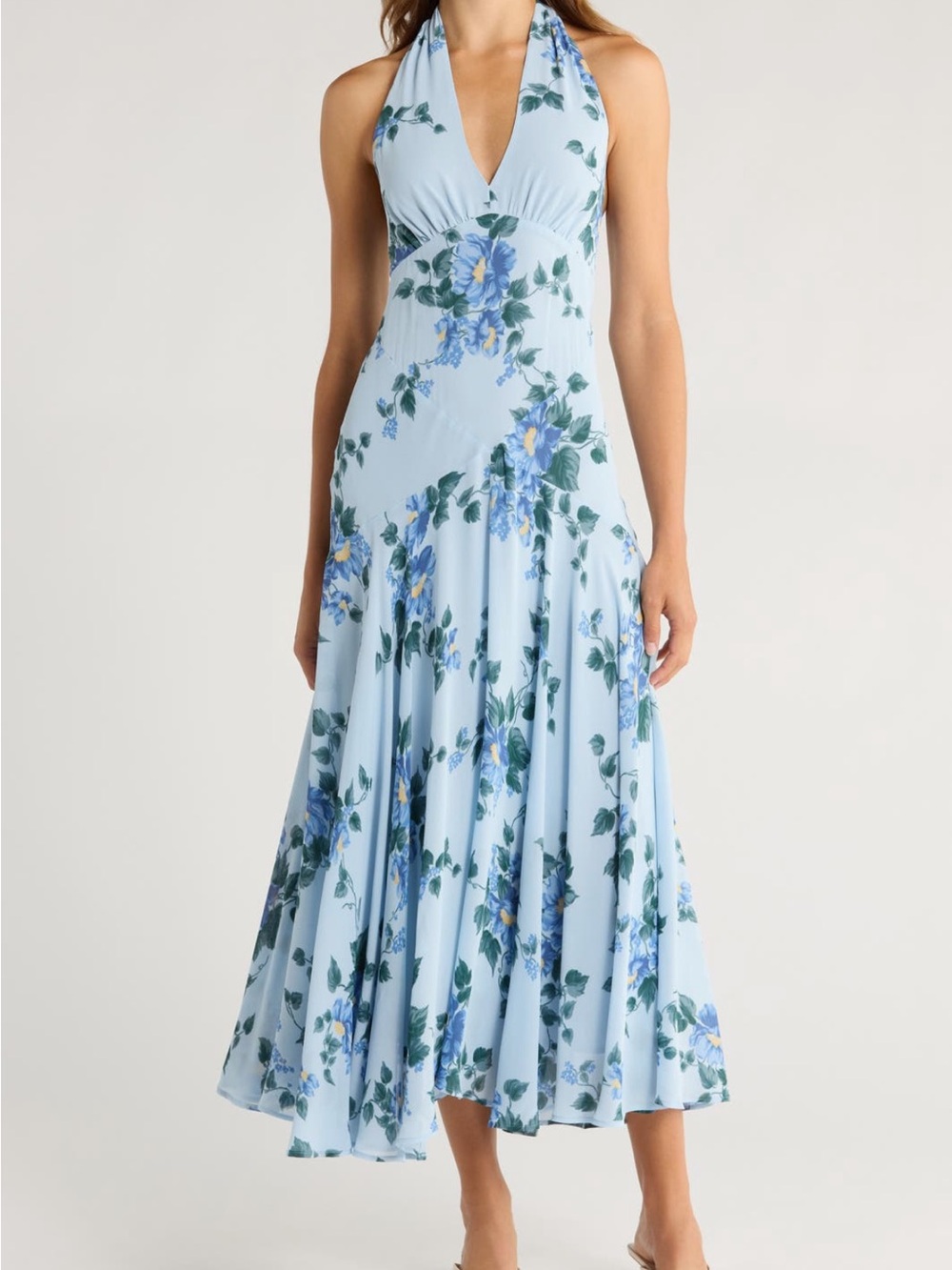 Reformation Briony Halter Midi Dress Size 10 NWT